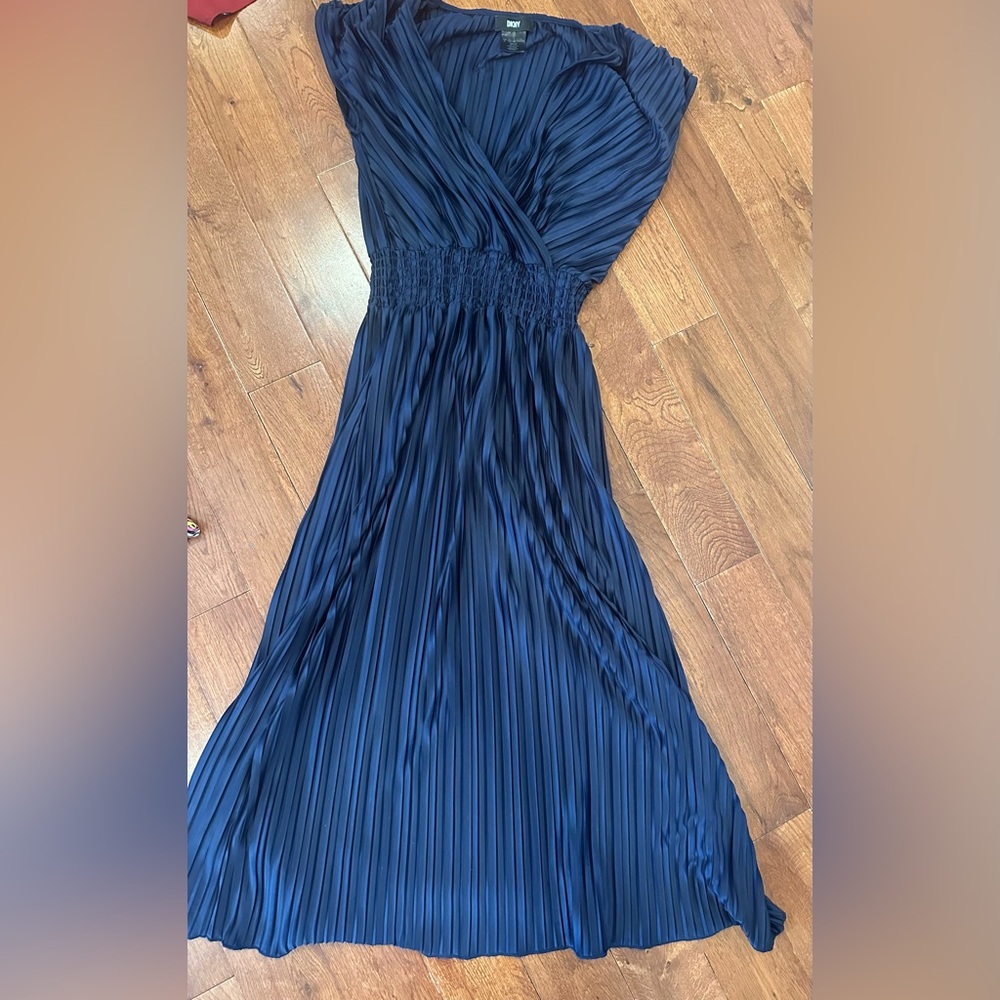 DKNY pleated midi dress